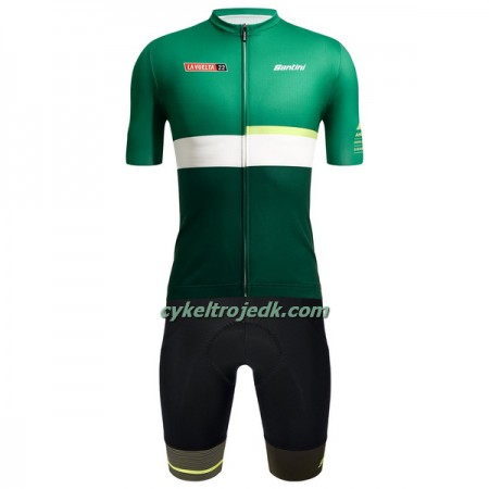 Cykeltøj + Cykelshorts 2022 LA Vuelta Sierra Nevada Grøn Hvid
